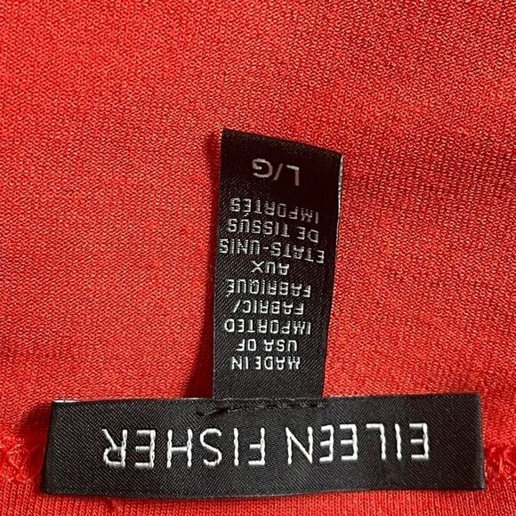 Eileen Fisher orange long sleeved tunic sz L - Picture 5 of 6